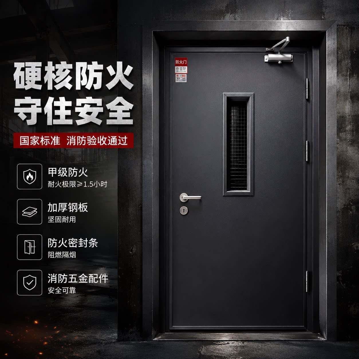 防火门消防门甲级乙级钢制不锈钢安全门木质逃生门通道门定制定制