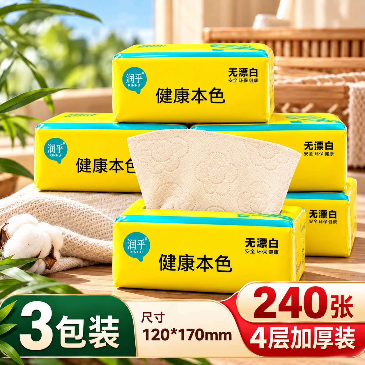 本色竹浆240张加厚装