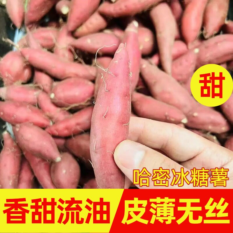 陕西哈密冰糖薯新鲜白心蜜薯糖心红薯香甜农家自种沙地番薯地瓜