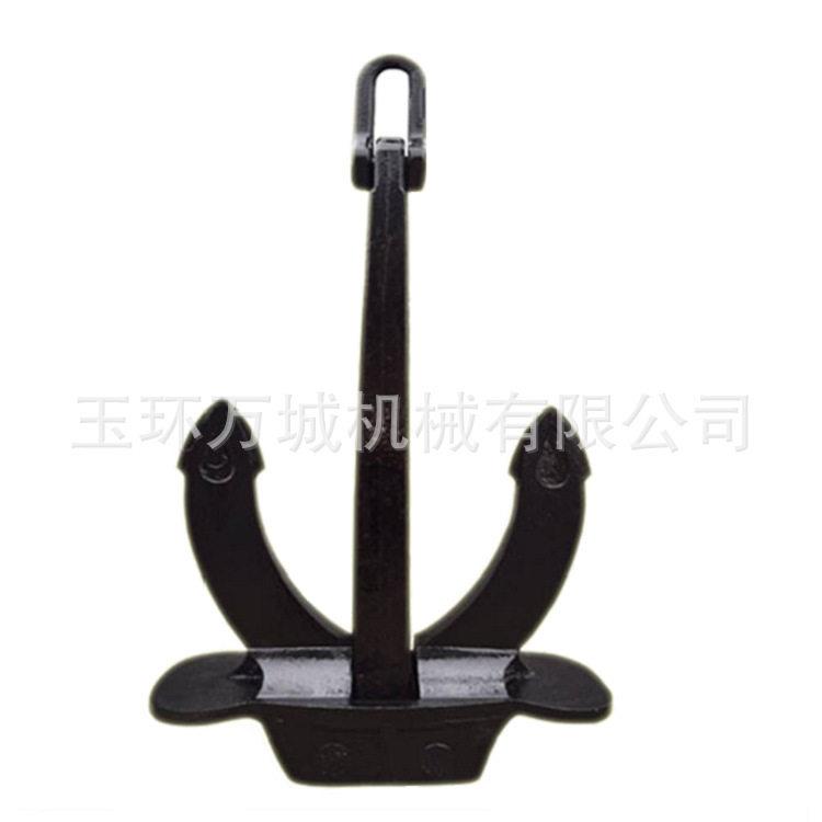 厂家供应霍尔锚无托船用锚，带钩环黑色彩绘Spek锚