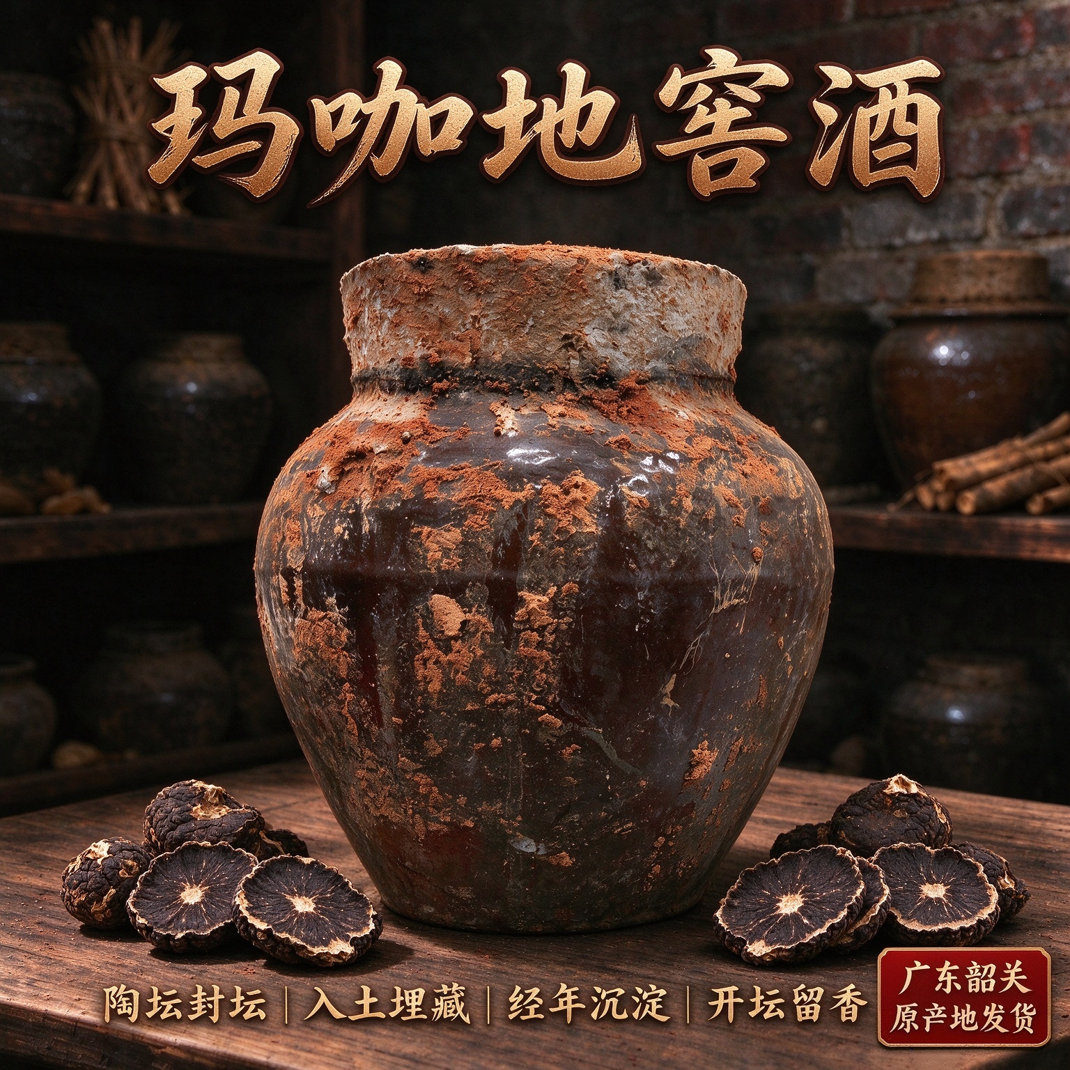 黑玛咖地窖酒十斤40度药材泡酒