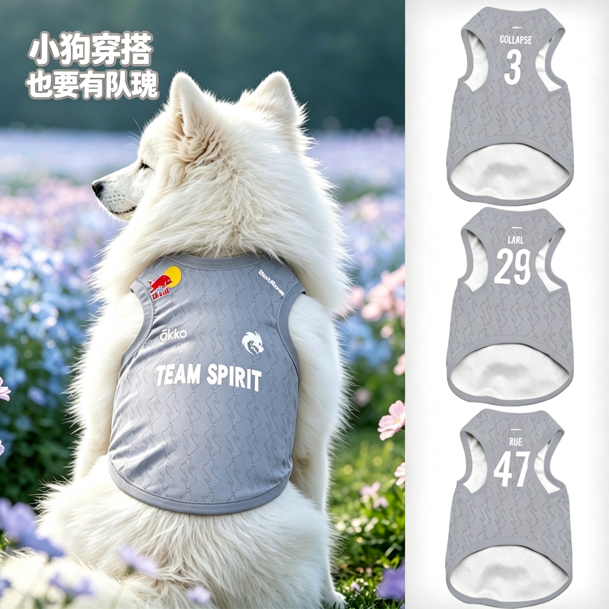 绿龙战队猫狗宠物背心透气防掉毛