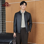 兽王翻领头层牛皮真皮秋冬新复古回潮休闲痞帅外套男士 单皮皮衣