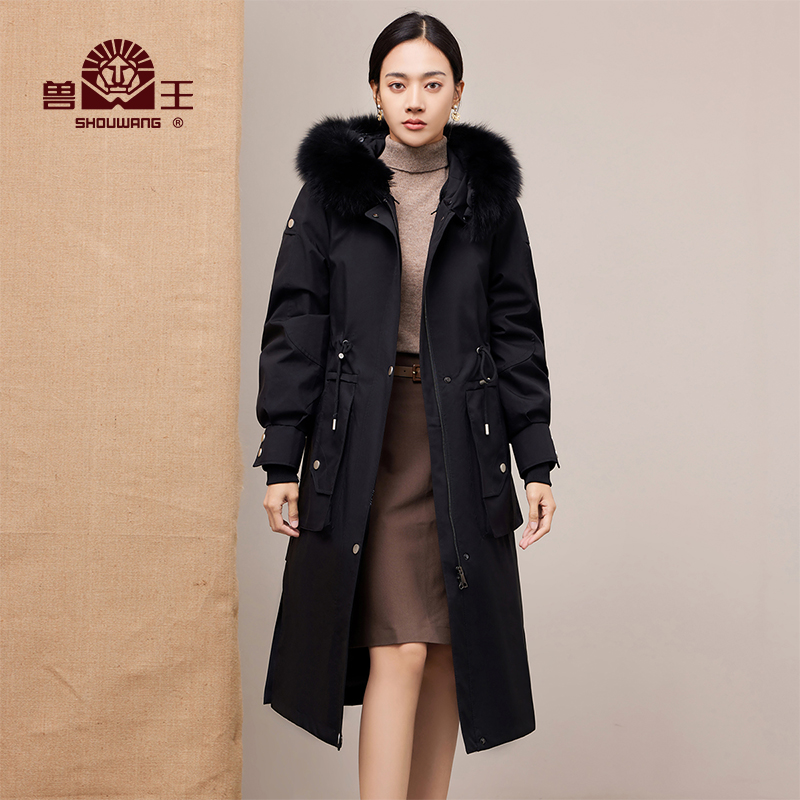 2023兔毛皮内胆派克服