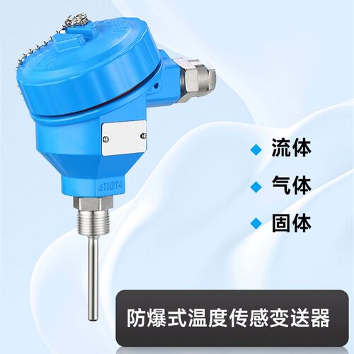 霍斯威尔防爆热电阻pt100温度传感器感温探头一体化变送器4-20ma