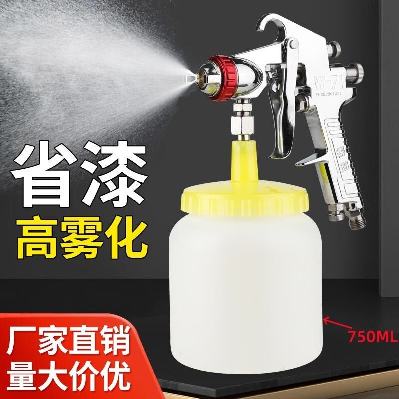 进口雅固塑料材质W-71油漆喷枪w气动喷壶家俱汽车涂料胶水高雾化