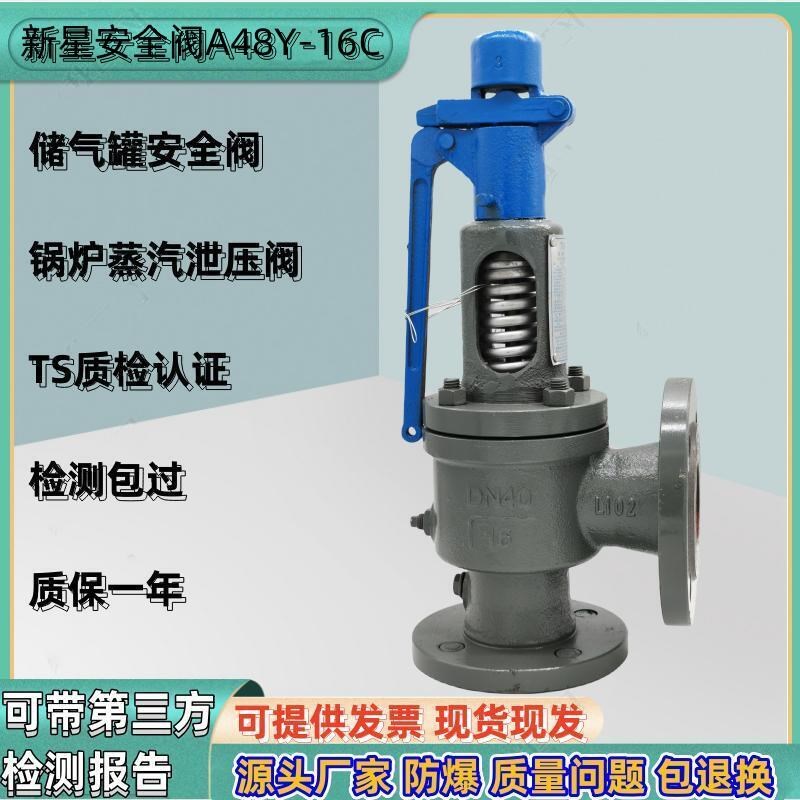 新星A48Y-16C储气罐弹簧安全阀压力罐蒸汽锅炉防爆可调全启泄压阀