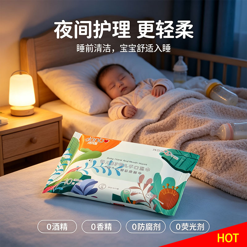 丹儿宝婴儿湿巾小包湿巾纸便携小学生新生幼儿宝宝专用出行湿纸巾