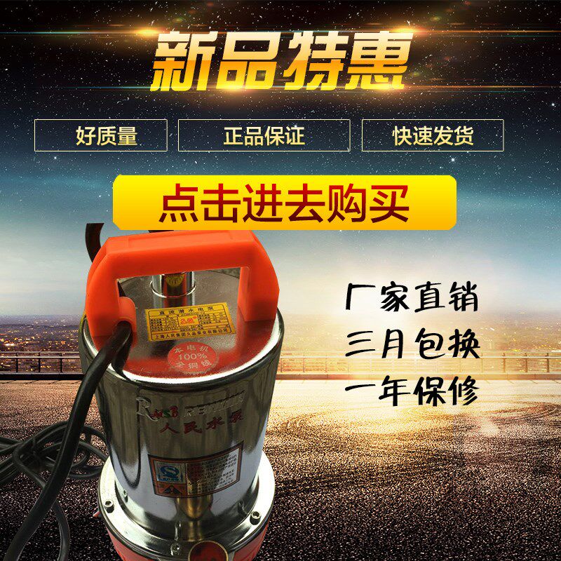 直流水泵 电动车水泵浇地农用抽水机12v24v48v潜水电泵包邮