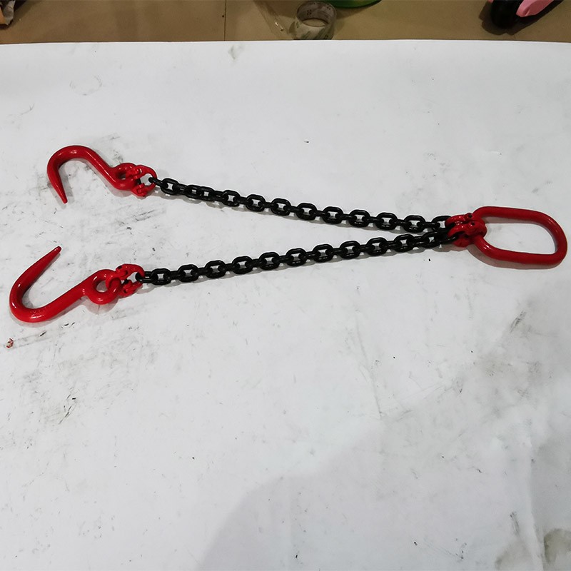 起重链条钩吊索具钢管钩大开口单钩双链四腿钩挂钩起重模具吊链环