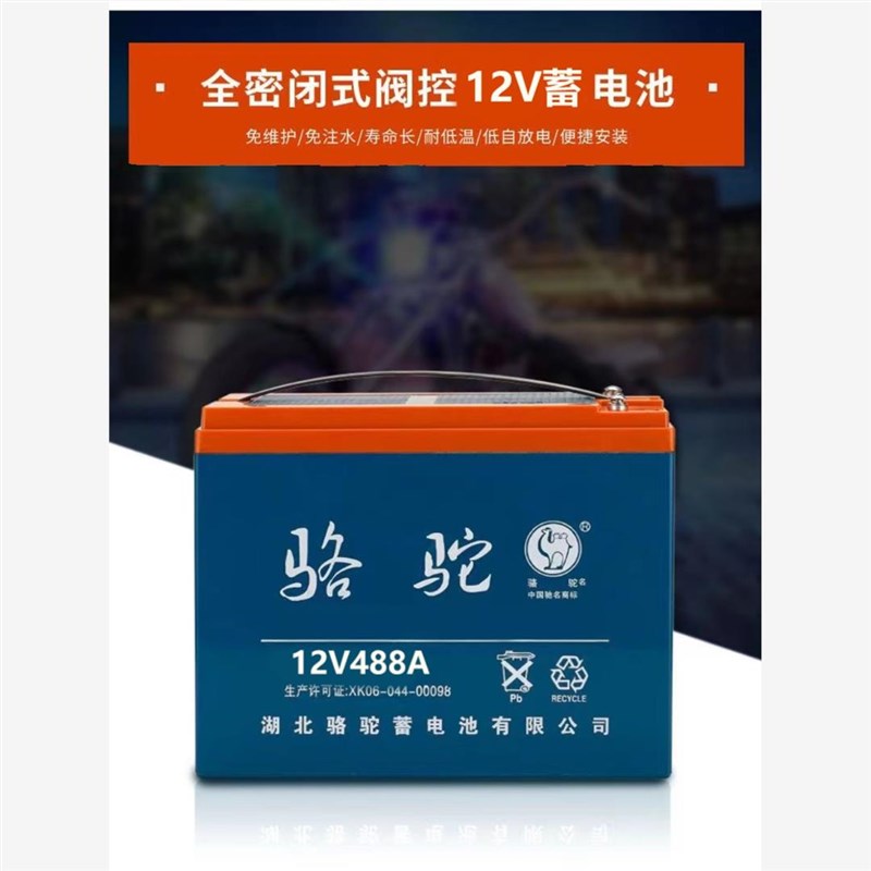 夜市摆摊灯箱户外抽水干电瓶铅酸骆驼蓄电池电瓶12V20A60安大容量