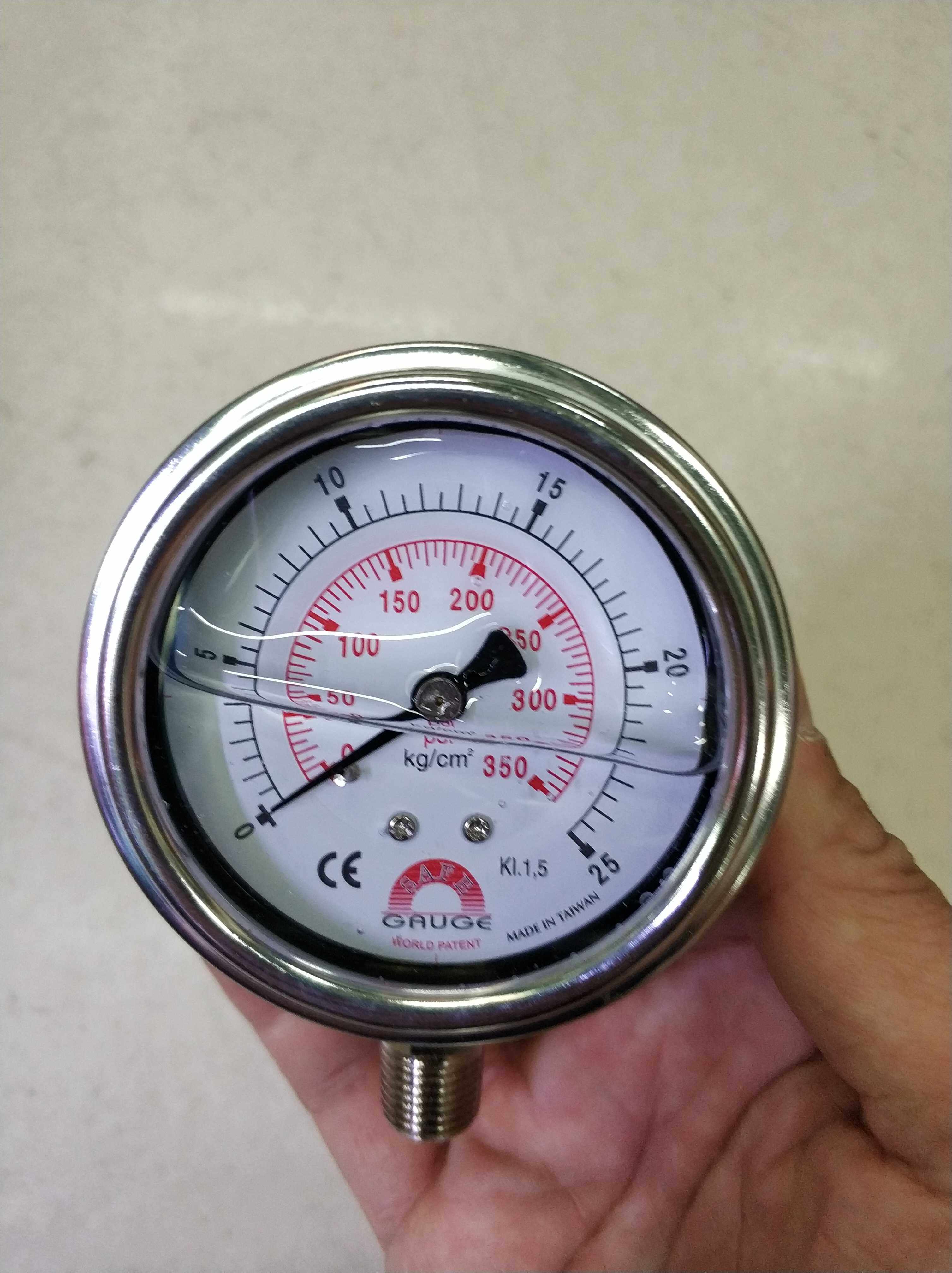GAUGE SAFE华记油压表台湾压力表63表盘25kg