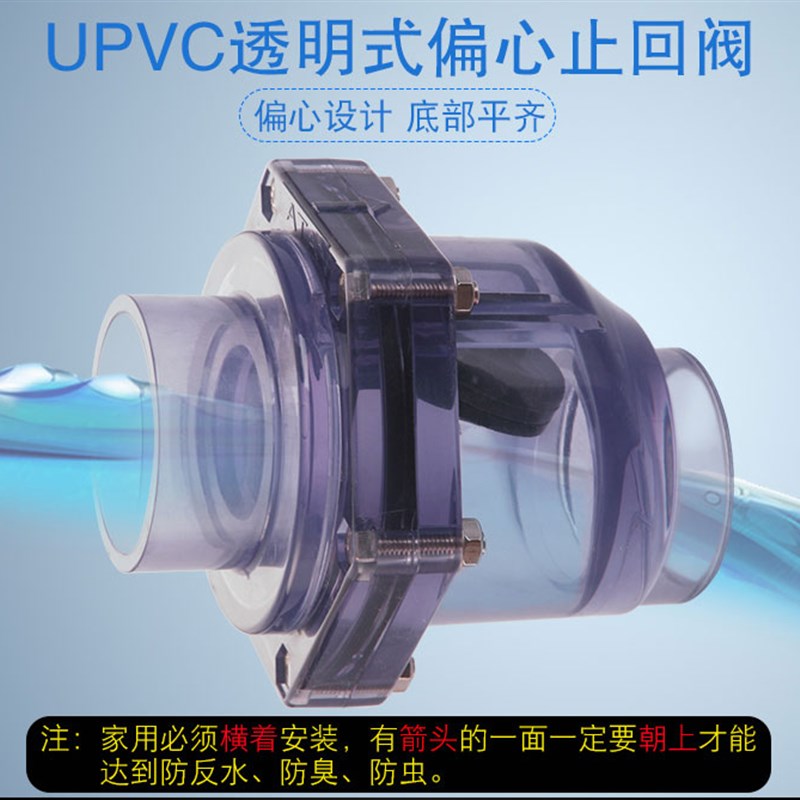 包邮厨房50PVC排水管防返水下水管道防臭防反水翻板式止回阀逆止