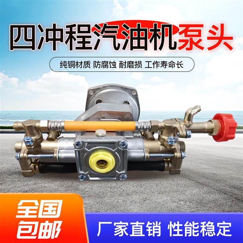 揹负式喷雾器泵喷药机铜泵四行程喷雾机双缸柱塞泵药泵割草机改装