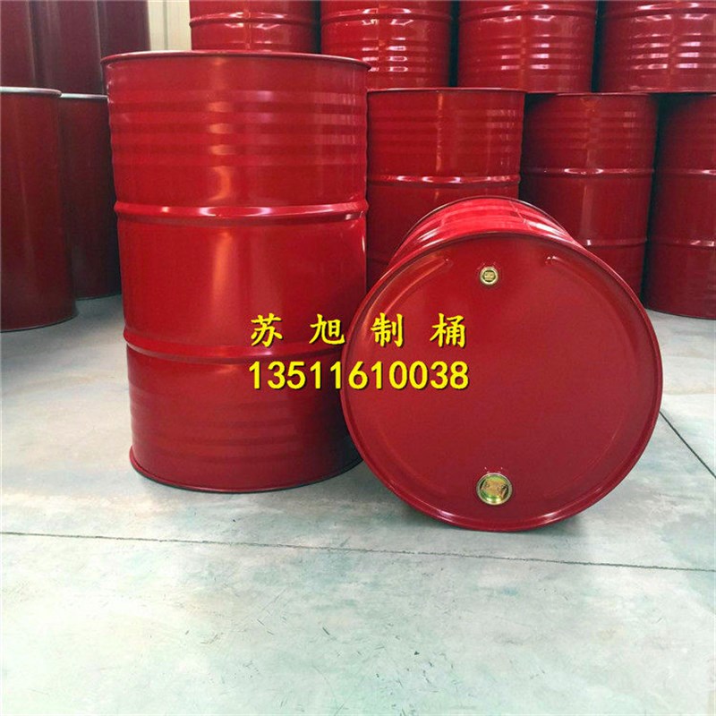 200L油桶全新红色柴油桶装饰摆设道具化工桶烤漆桶玩具大铁桶