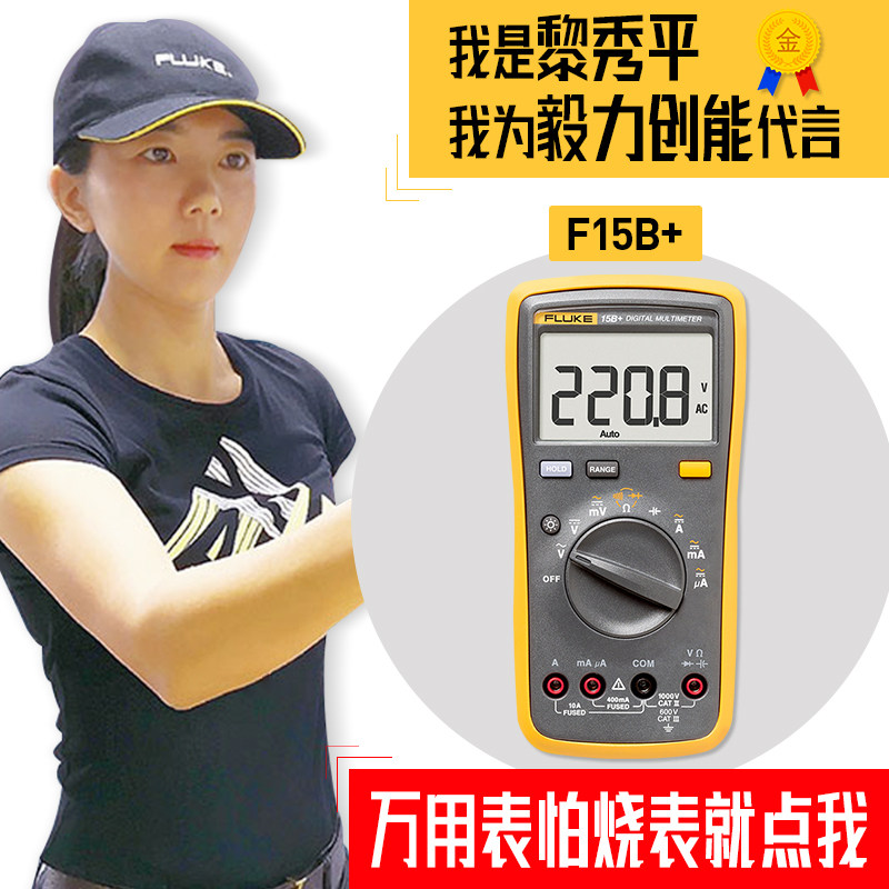 福禄克万用表FLUKE101/15bmax/17bmax/107/12E+106电工专用万能表图片