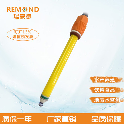 PH玻璃电极PH探头ph计工业在线PH传感器水质PH检测仪瑞蒙德REMOND