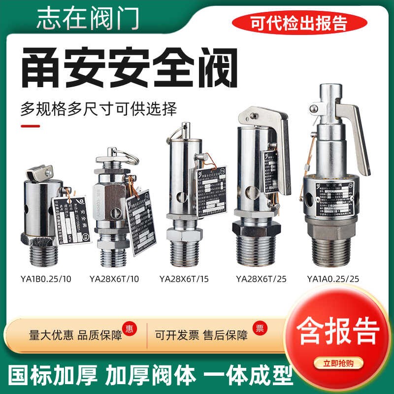 代检出报告宁波甬安YA28X/YA1A/A1B灭菌器全启式安全阀消毒锅配件