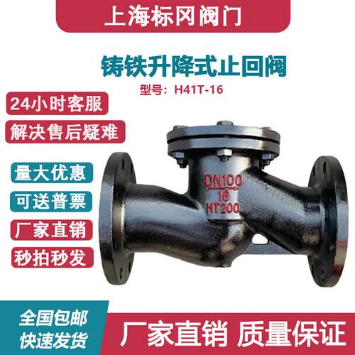 H41T-16法兰升降式止回阀卧式铜芯止回阀止逆阀
