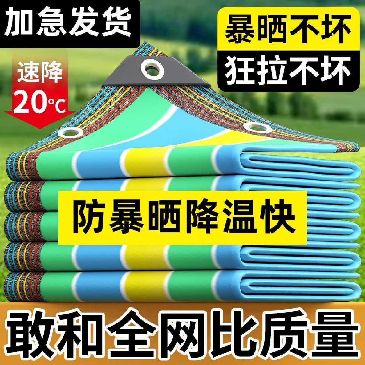 彩色遮阳网加密加厚防晒网庭院楼顶阳台遮阴网户外多肉花卉幼儿园