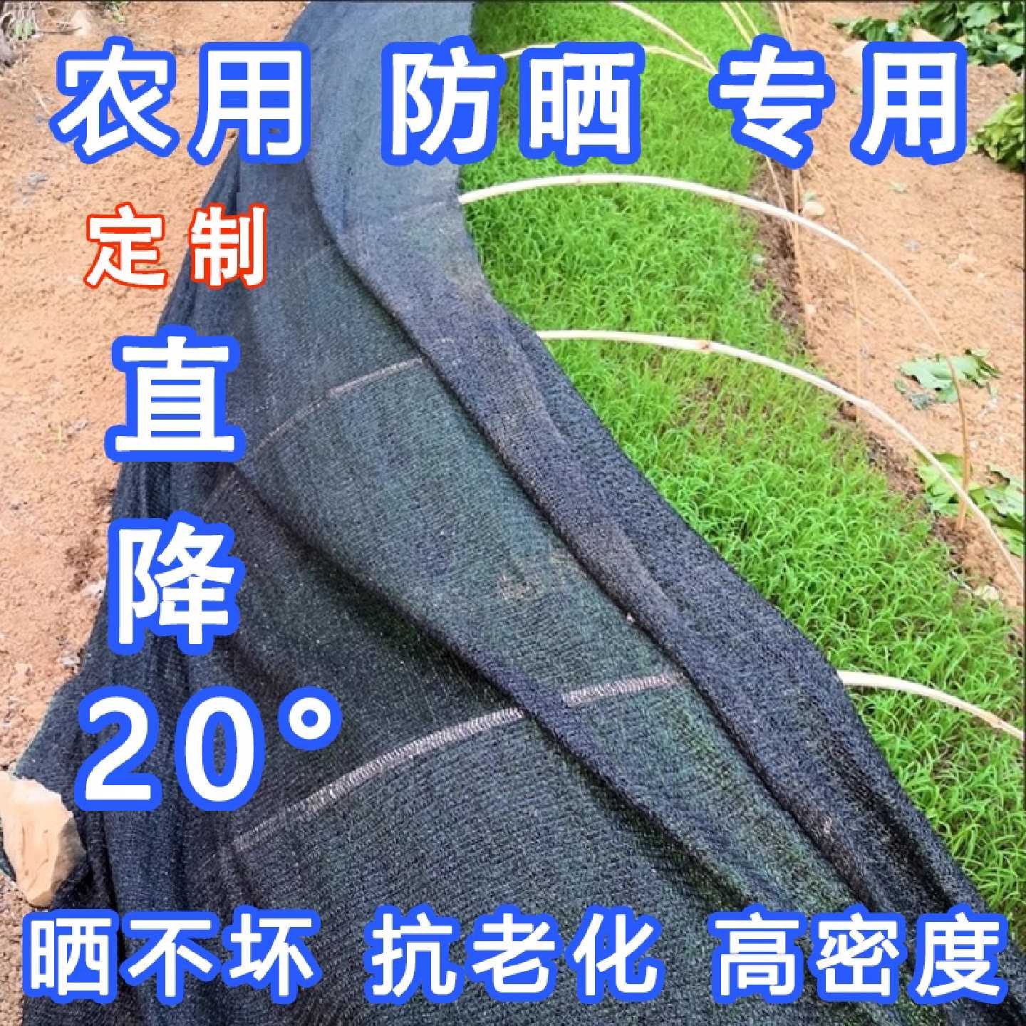 农用遮阳网加密加厚防晒隔热网黑色户外庭院菜地植物抗老化遮阳布