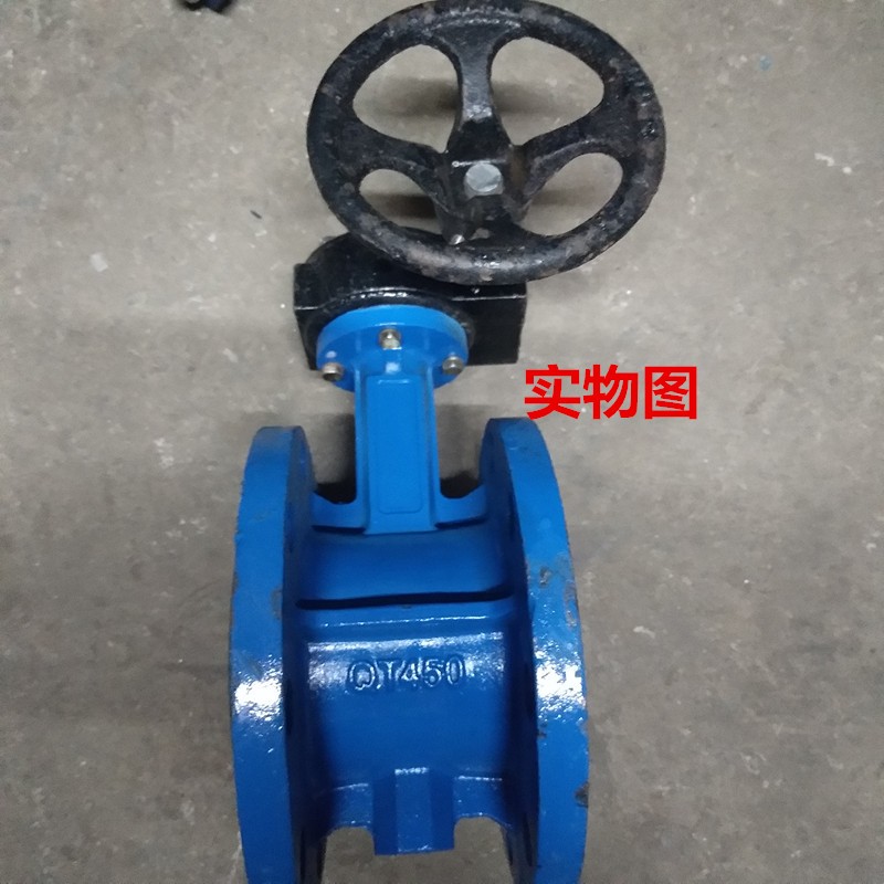 D341X-16铸铁涡轮手动法兰蝶阀 法兰软密封蝶阀DN100 150 200 300