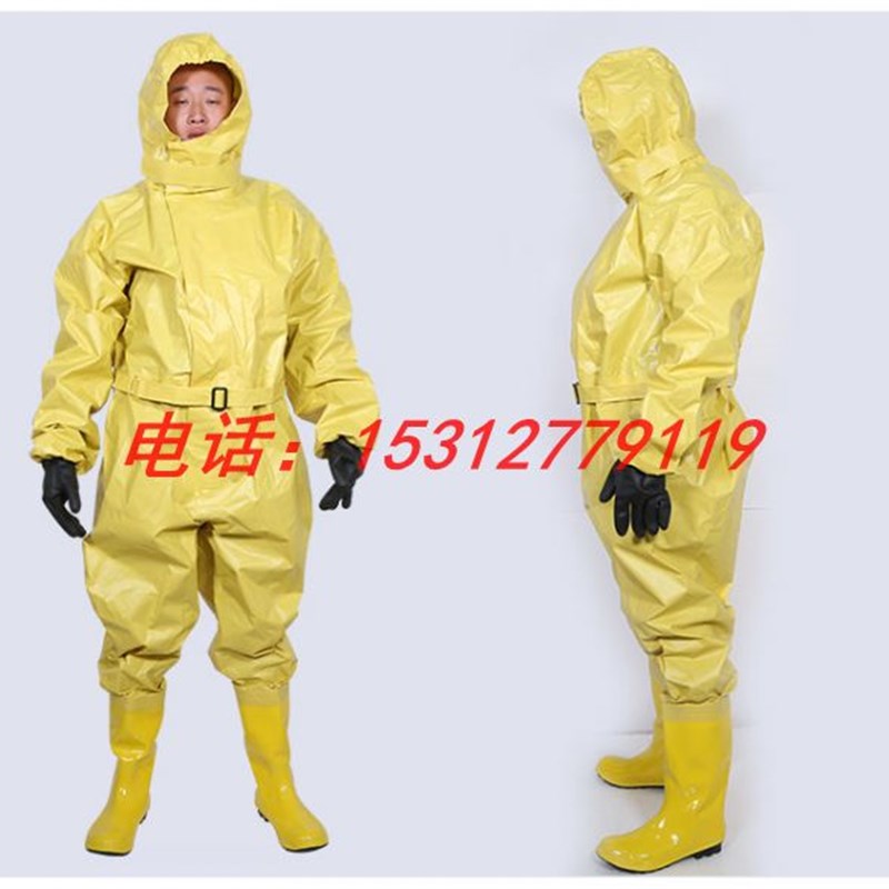 正品A级重型全封闭防化服连体式防酸碱液态氨气轻型半封闭防护服