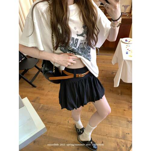 西龄西里晚祷超级花蕾身裙天丝修易搭配短裙减OKF休容闲裙