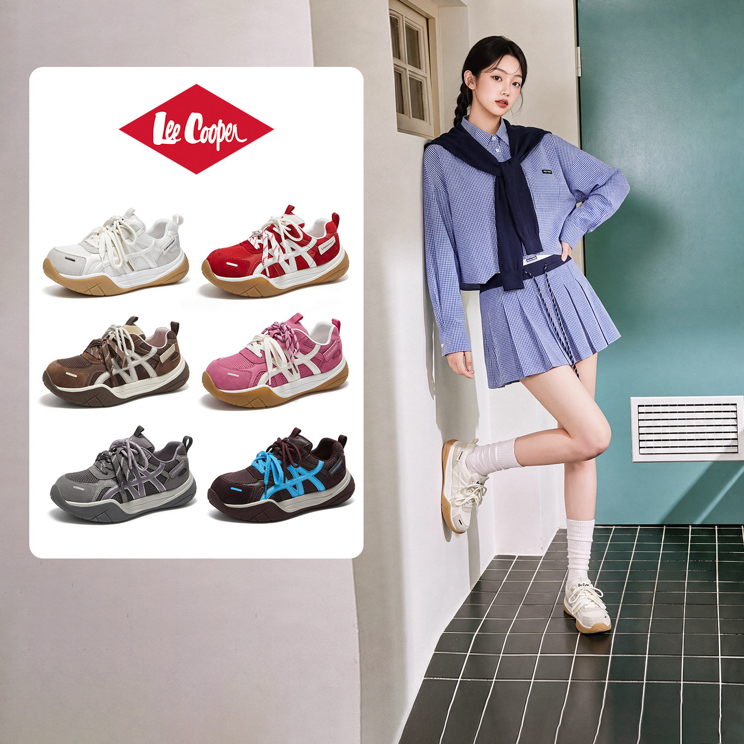 LeeCooper官方情侣鞋子休闲鞋女