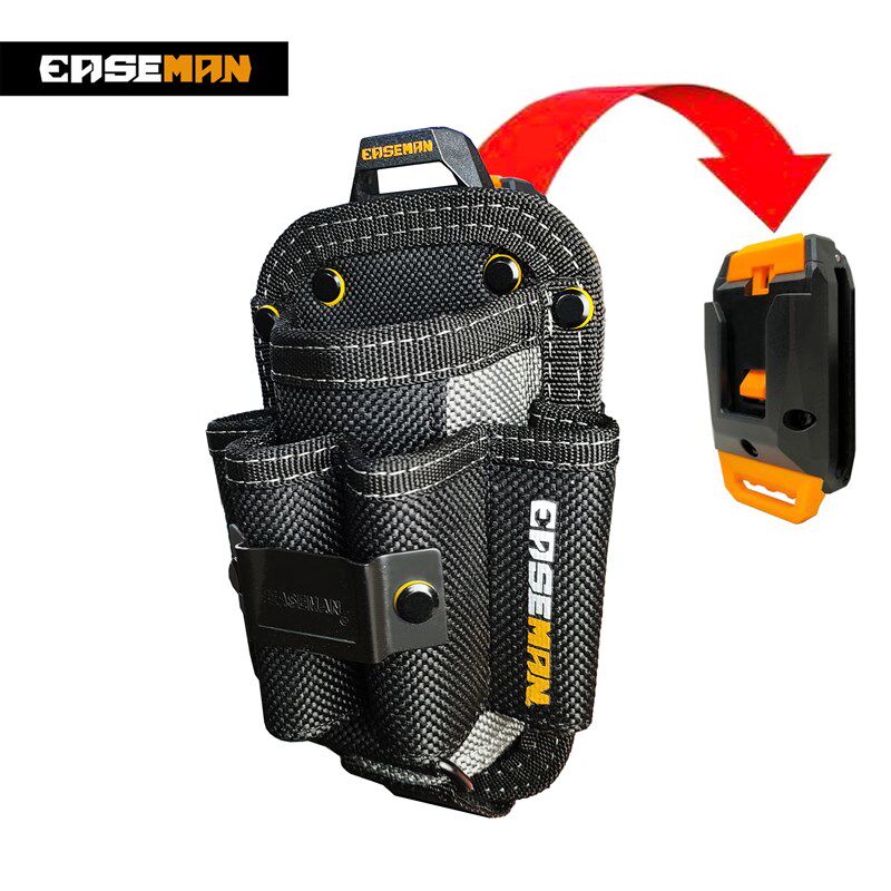 EASEMAN黑色快挂腰扣重型工具袋耐磨电工腰包EM-D003多功能工具包