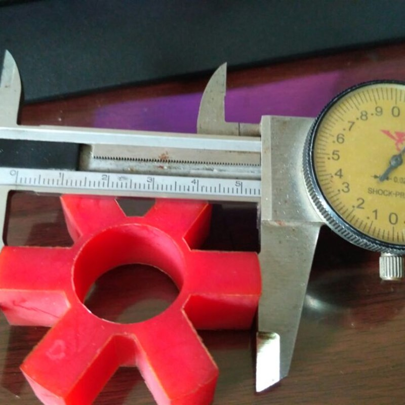 L联轴器缓冲垫 外径54 55MM六角胶 梅花轮 对轮垫 直角六角减震块
