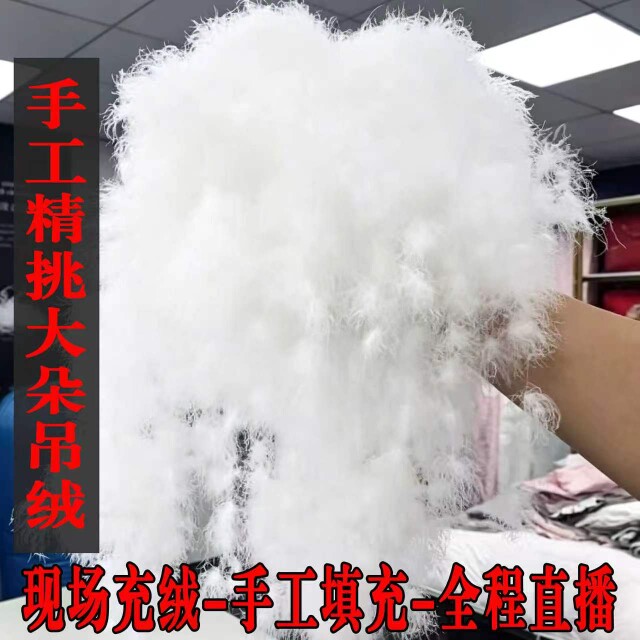 直播现充羽绒被鹅绒被手检98大朵白鹅绒春秋被结婚喜被抗菌母婴级