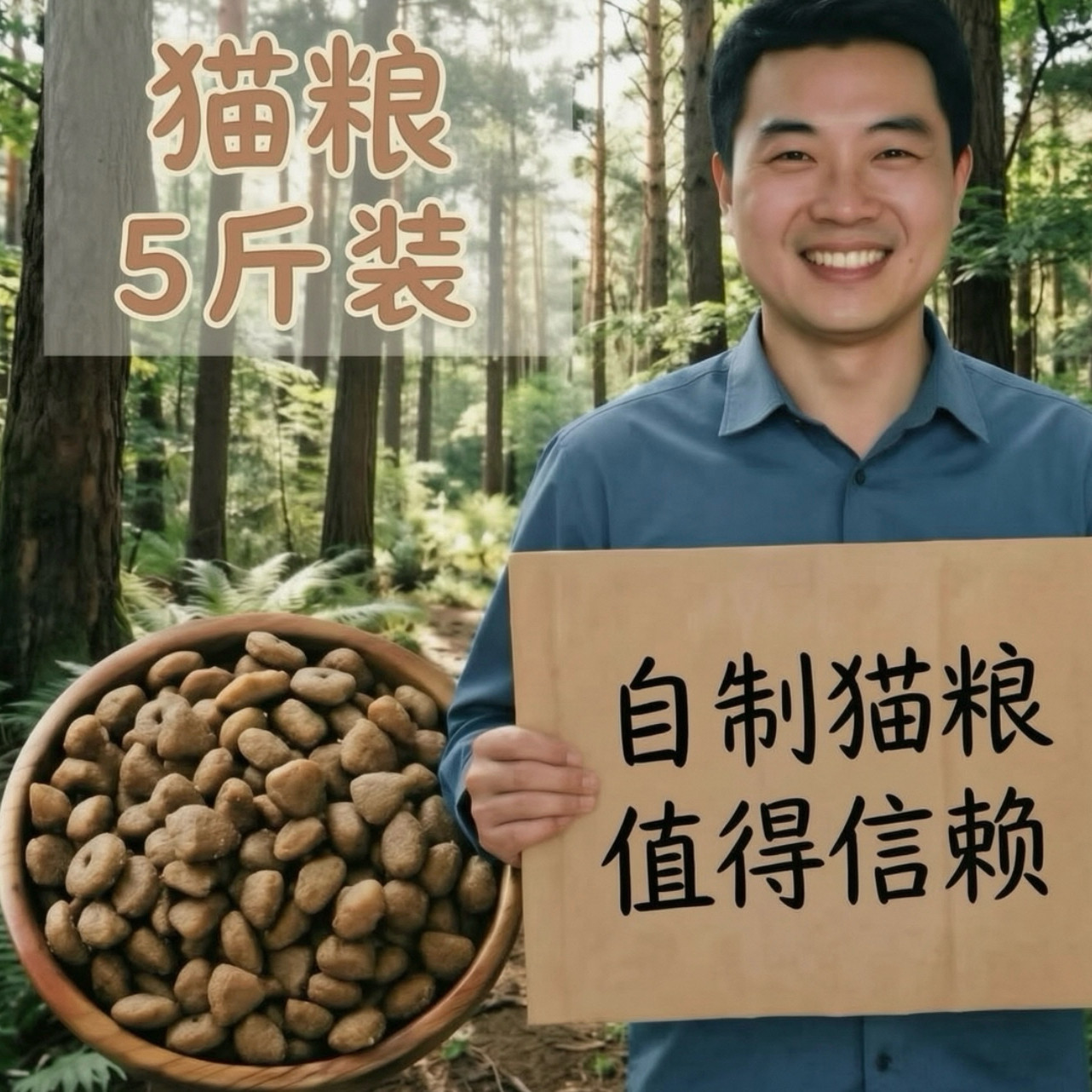 包邮自制天然猫粮成猫幼猫10斤老年猫粮高蛋白猫粮低敏猫主粮5斤
