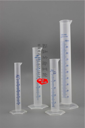 塑料量筒 双面刻度 加厚耐高温10/25/50/100/250/500/1000/2000ml