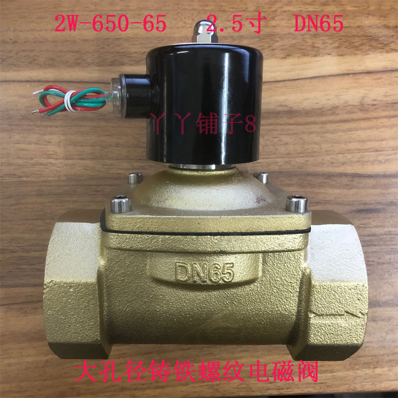 汽车淋水电磁阀大口径2.5寸3寸4寸铸铁螺纹超连结DNDN65 DN80 DN1