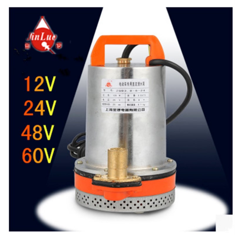 上海金锣12v24v48v60v直流泵井里抽水泵电瓶车直流泵