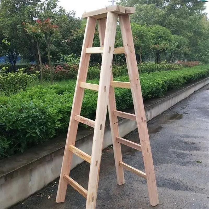 加厚人字梯梯形伸缩木架阁楼巨厚人字梯子多功能家用人字梯子双侧
