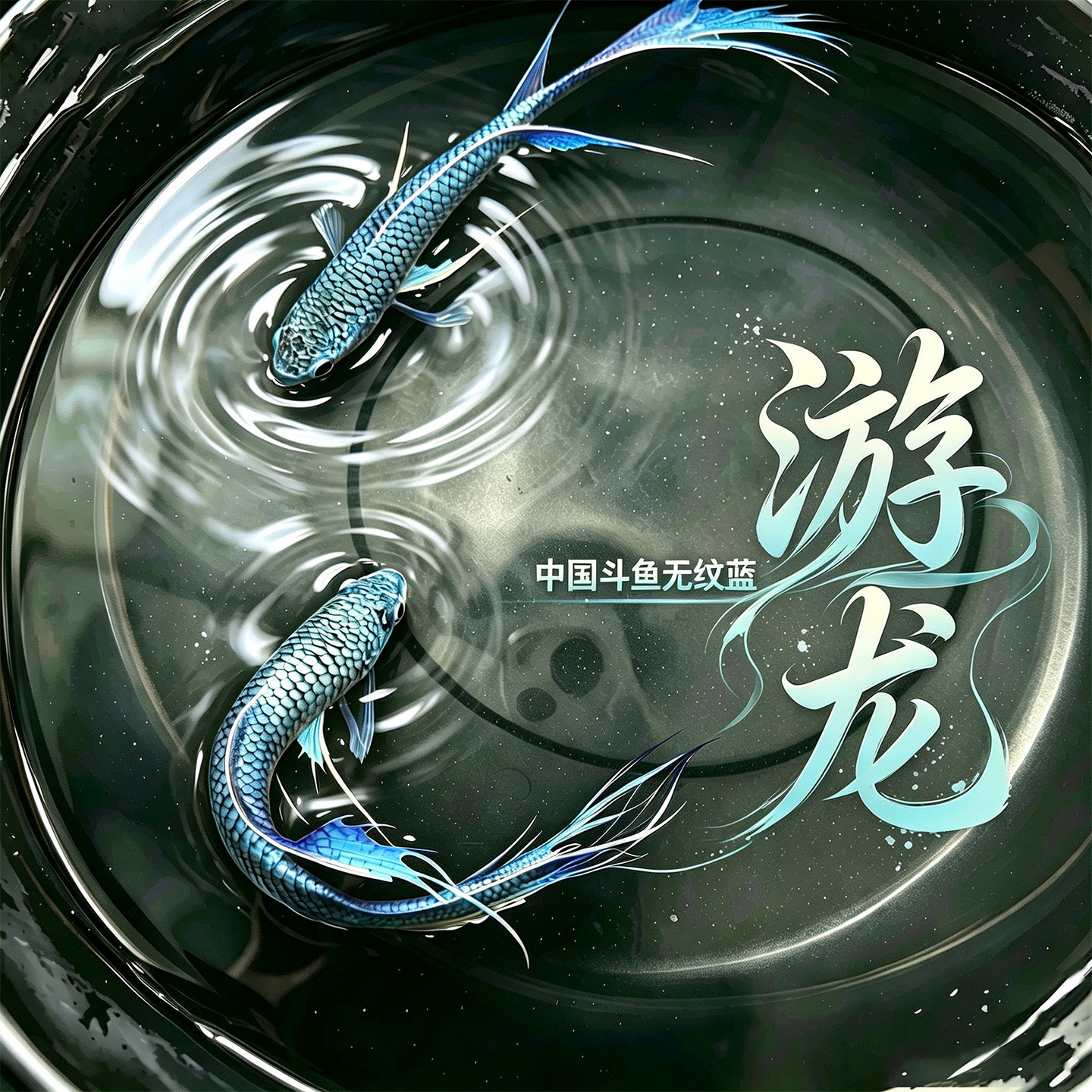 游龙无纹蓝中国斗鱼免打氧活体