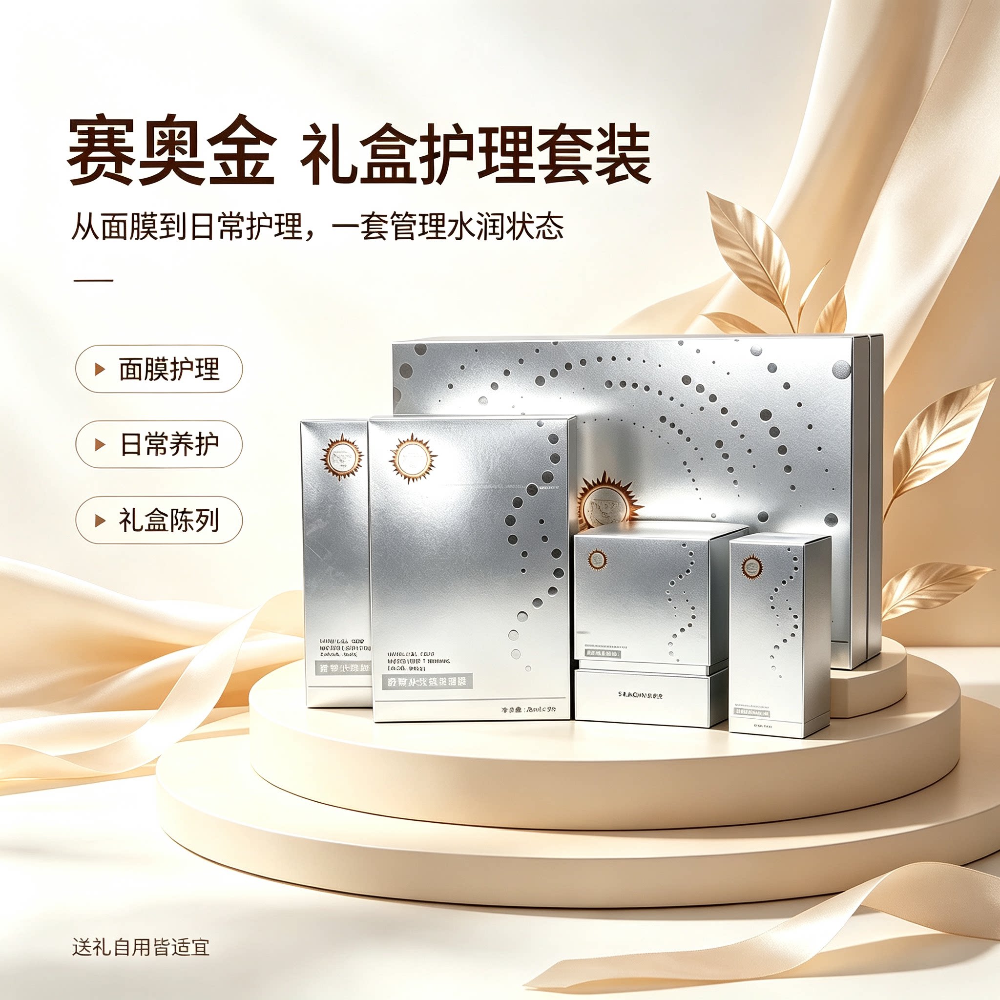 赛奥金面部护理抗衰紧致高端礼盒套装面膜+次抛+精华