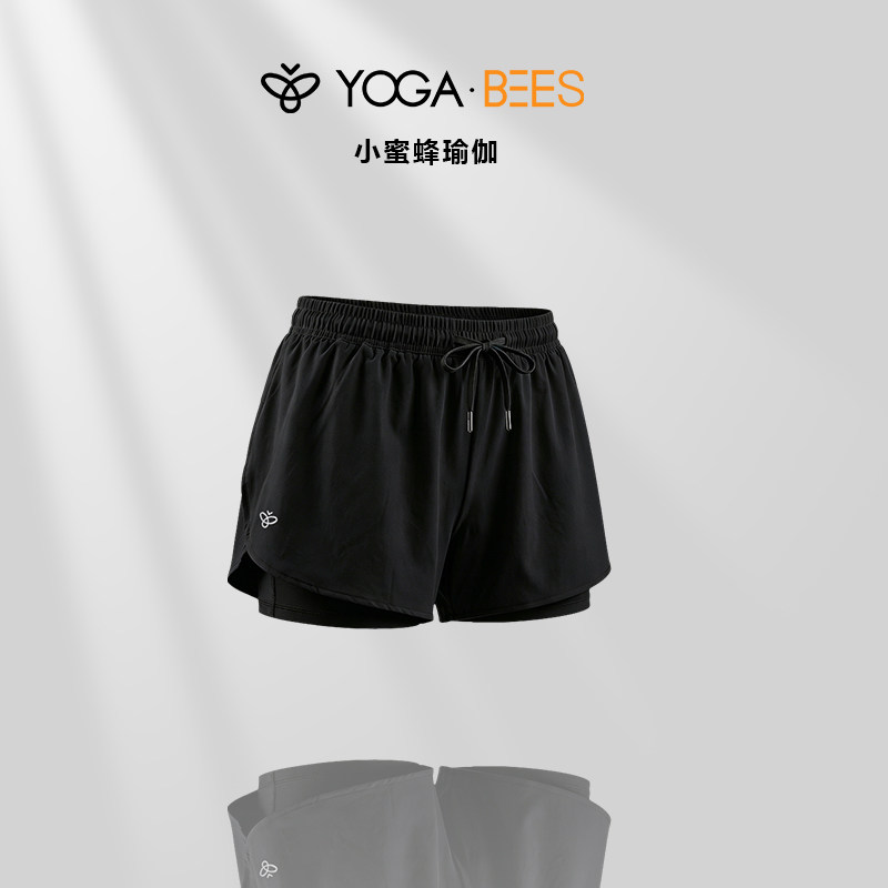 YOGABEES小蜜蜂瑜伽无缝夏季薄款健身短裤女宽松休闲运动跑步居家
