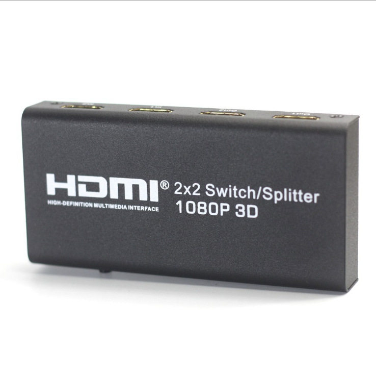 HDMI2*2切换分配器两进两出显示同画面自由切换HDMI高清切换1080p