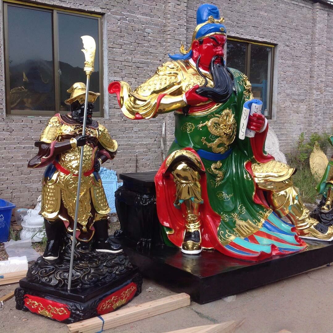 关圣帝君神像 老关爷塑像 关帝庙关公塑像