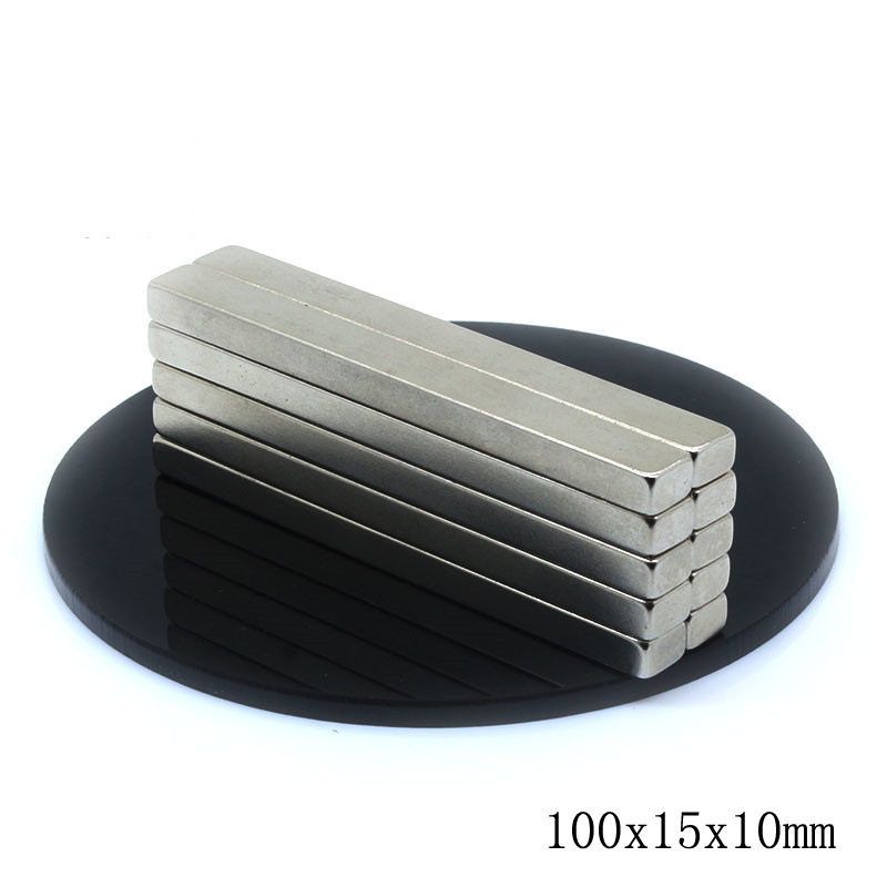 F100x15x10mm防锈磁石长方形强磁铁 吸铁石条形钕铁硼磁 径向充磁