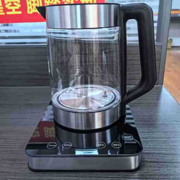 玻璃电热水壶可加热带保温底座家用酒店烧水壶大容量不锈钢开水壶