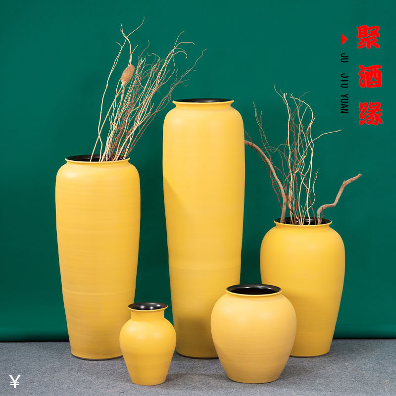 新款组合花盆宝安机场美陈花器落地大花瓶陶瓷商场景观装饰花盆