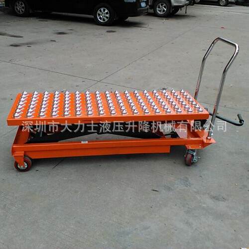 滚珠式模具平台车手动液压装卸平台工具车牛眼式平台手推车
