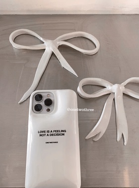 韩系ins风秋冬爱是一种感觉奶白皮质鼓包适用iphone15pro/14promax苹果13/12/11简约文字手机壳保护套