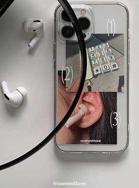 OneTwoThree适用ins耳机苹果14promax手机壳iPhone13软壳12潮11
