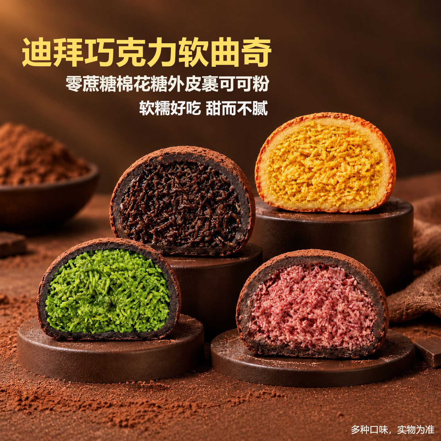迪拜巧克力软曲奇软糯手工现做超大开心果零食拉丝下午茶甜点礼物