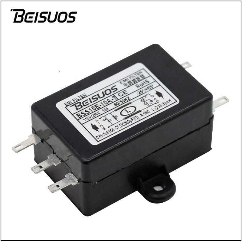 PCB插片式电源滤波器塑胶单相交流净化抗干扰机电组马达搭配滤波